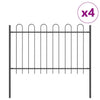 Vidaxl tuinhek 4 pcs grijs 6,8 x 0,8 m poedercoating staal