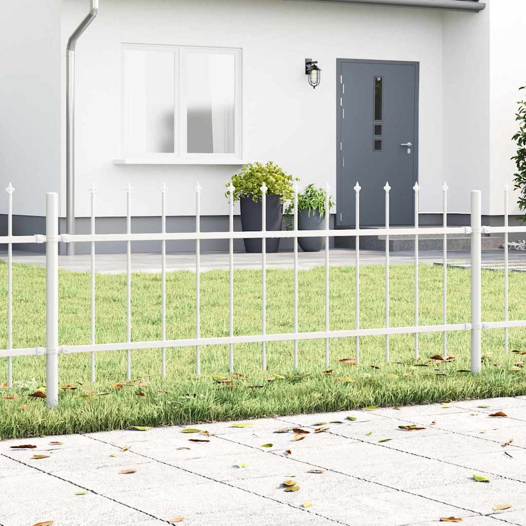 Vidaxl tuinhek woerden 4 st 6,8 x 0,6 m poedercoating staal wit