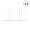 Vidaxl tuinhek 4 pcs wit 6,8 x 0,8 m poedercoating staal