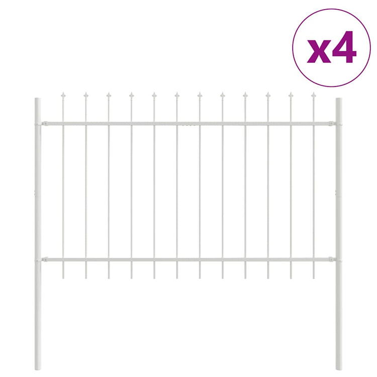 Vidaxl tuinhek woerden 4 st 6,8 x 1 m poedercoating staal wit