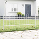 Vidaxl tuinhek boxtel 5 st 8,5 x 0,6 m poedercoating staal wit