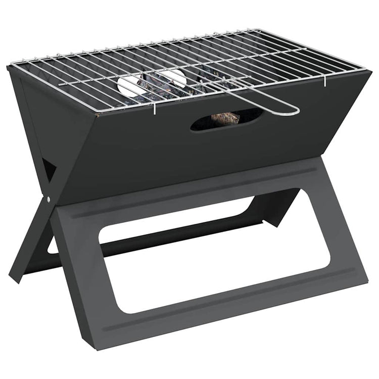 Vidaxl buiten grill 46 x 31 x 31 cm staal zwart