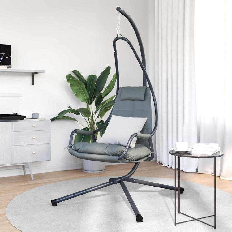 Vidaxl hangende ei-stoel staal 94 x 107 x 196,5 cm antraciet