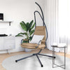 Vidaxl hangende ei-stoel taupe 94 x 107 x 196,5 cm staal