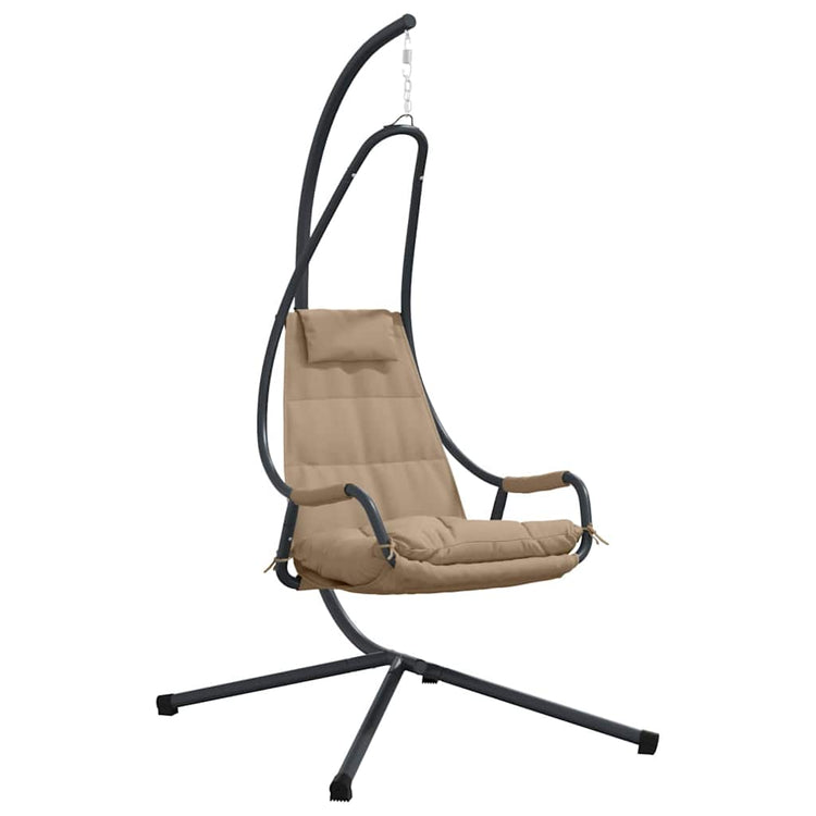 Vidaxl hangende ei-stoel staal 94 x 107 x 196,5 cm taupe
