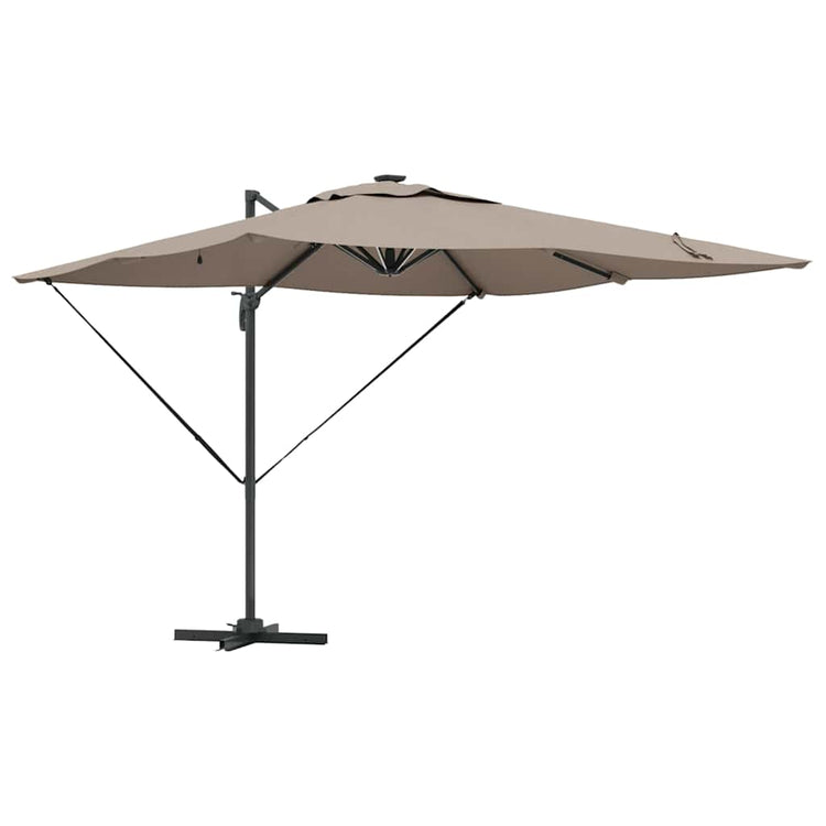 Vidaxl parasol taupe 286 x 284 x 270 cm aluminium en polyester