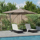 Vidaxl parasol 352 x 251 x 265 cm polyester en aluminium taupe