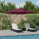 Vidaxl parasol 352 x 251 x 265 cm polyester en aluminium bordeaux rood