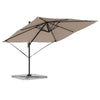Vidaxl roma parasol taupe 286 x 284 x 265 cm aluminium en polyester