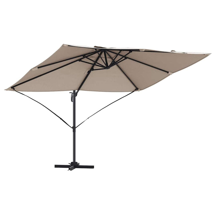 Vidaxl parasol 351 x 250 x 260 cm polyester en aluminium taupe