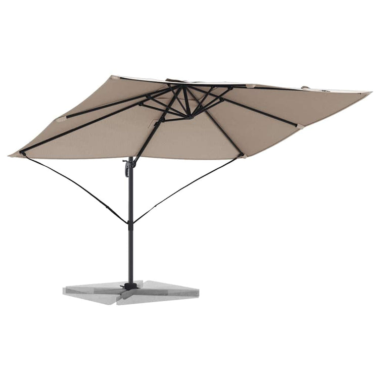 Vidaxl parasol 351 x 250 x 260 cm polyester en aluminium taupe
