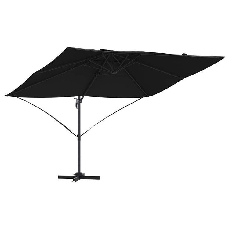 Vidaxl parasol 351 x 250 x 260 cm polyester en aluminium zwart