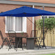 Vidaxl parasol 351 x 250 x 260 cm polyester en aluminium azuurblauw