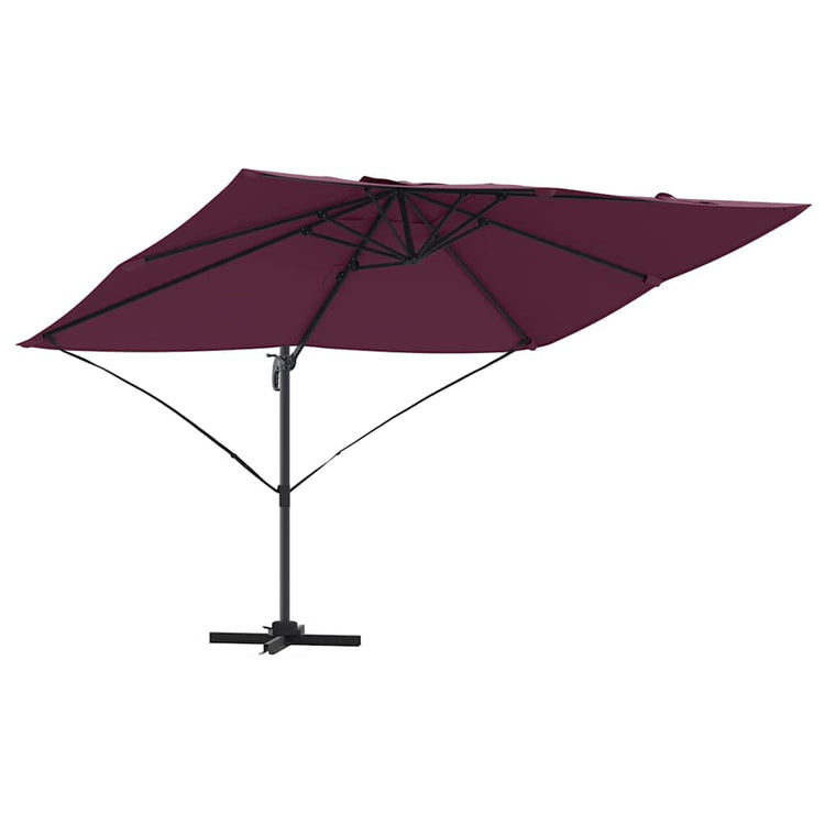 Vidaxl parasol 351 x 250 x 260 cm polyester en aluminium bordeaux rood