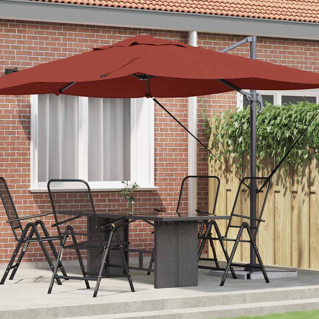 Vidaxl parasol 351 x 250 x 260 cm polyester en aluminium terracotta