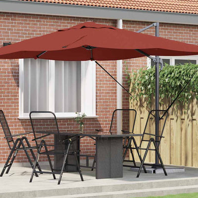 Vidaxl parasol 351 x 250 x 260 cm polyester en aluminium terracotta