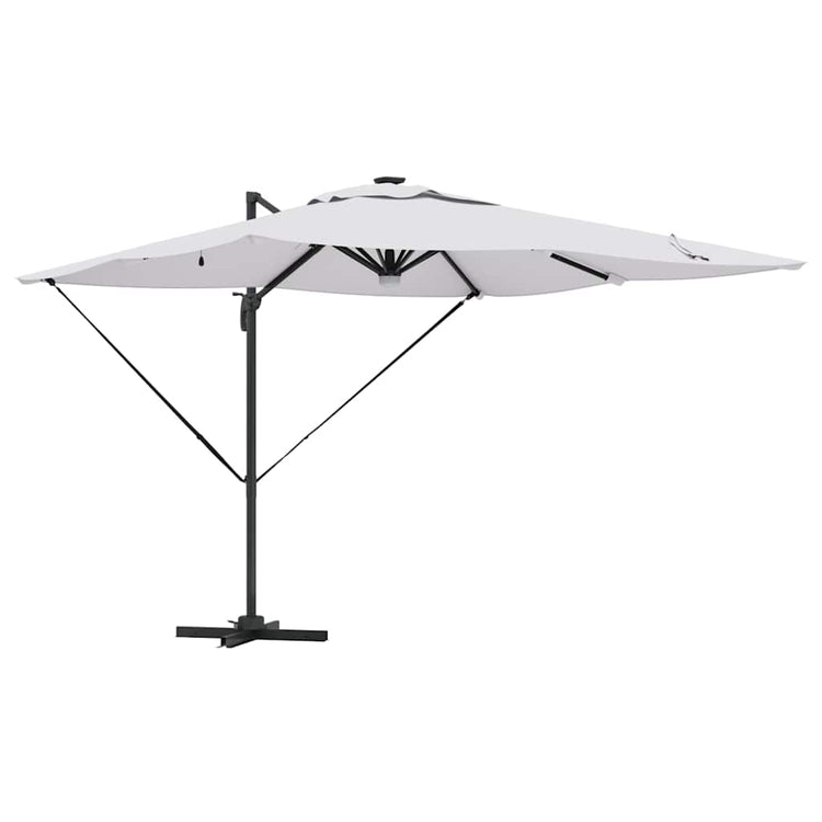 Vidaxl roma parasol beige 286 x 284 x 270 cm aluminium en polyester