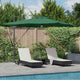 Vidaxl roma parasol groen 286 x 284 x 270 cm aluminium en polyester