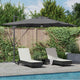 Vidaxl roma parasol met led-striplichten antraciet 286 x 284 x 270 cm