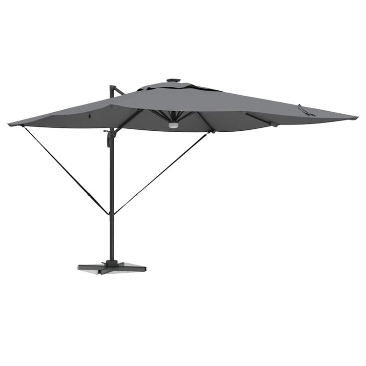 Vidaxl roma parasol met led-striplichten antraciet 286 x 284 x 270 cm