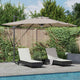 Vidaxl roma parasol 286 x 284 x 270 cm aluminium en polyester
