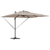 Vidaxl roma parasol taupe 286 x 284 x 270 cm aluminium en polyester