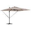Vidaxl roma parasol taupe 286 x 284 x 270 cm aluminium en polyester