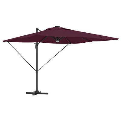 Vidaxl roma parasol rood 286 x 284 x 270 cm aluminium en polyester