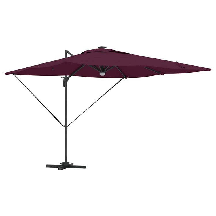 Vidaxl roma parasol rood 286 x 284 x 270 cm aluminium en polyester