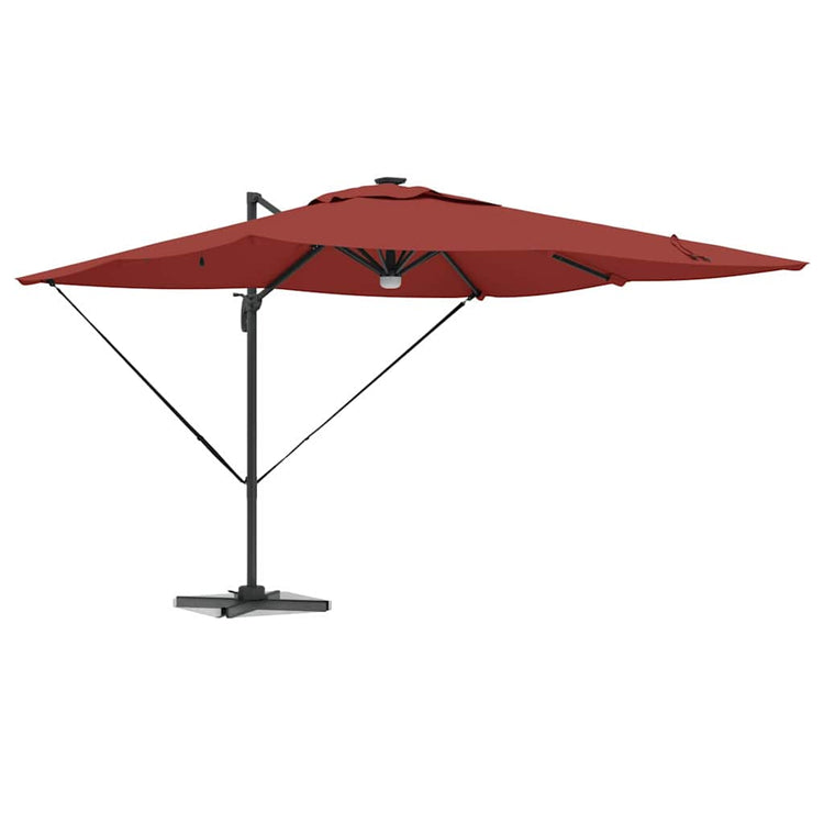 Vidaxl roma parasol rood 286 x 284 x 270 cm aluminium en polyester