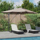 Vidaxl parasol 351 x 250 x 253 cm polyester en aluminium taupe