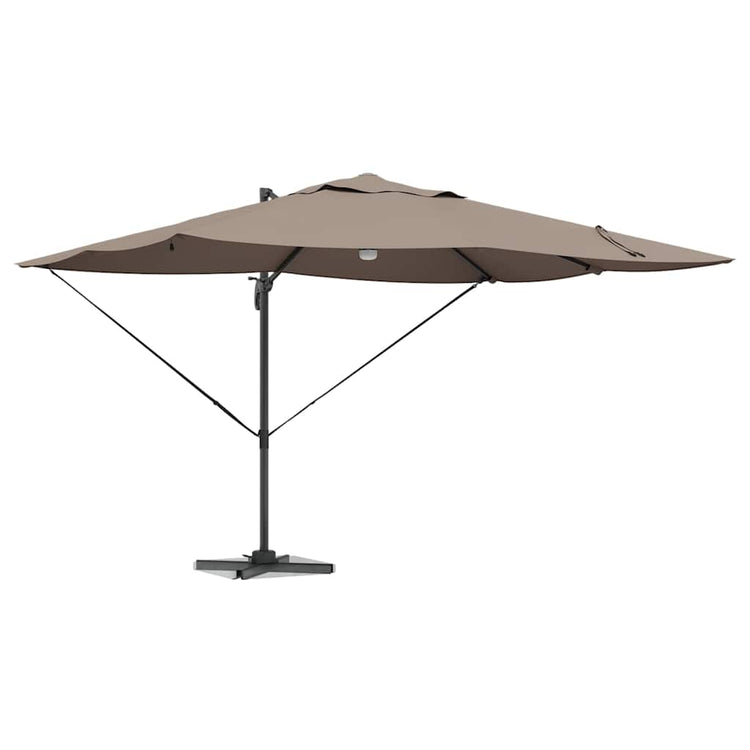Vidaxl parasol 351 x 250 x 253 cm polyester en aluminium taupe