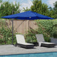 Vidaxl parasol 351 x 250 x 253 cm polyester en aluminium azuurblauw