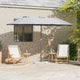 Vidaxl tuinparasol 370 x 197 x 239 cm polyester en aluminium zand