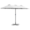 Vidaxl tuinparasol zand 370 x 197 x 239 cm polyester en aluminium