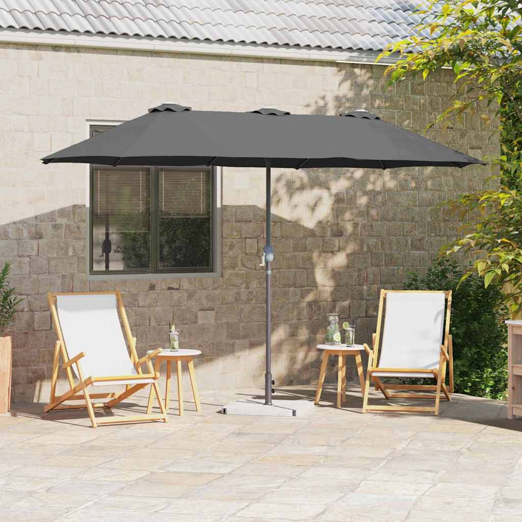 Vidaxl tuinparasol 370 x 197 x 239 cm polyester en aluminium antraciet