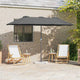 Vidaxl tuinparasol 370 x 197 x 239 cm polyester en aluminium antraciet