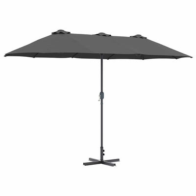 Vidaxl tuinparasol 370 x 197 x 239 cm polyester en aluminium antraciet