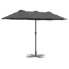 Vidaxl tuinparasol antraciet 370 x 197 x 239 cm polyester en aluminium