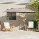 Vidaxl tuinparasol 370 x 197 x 239 cm polyester en aluminium taupe