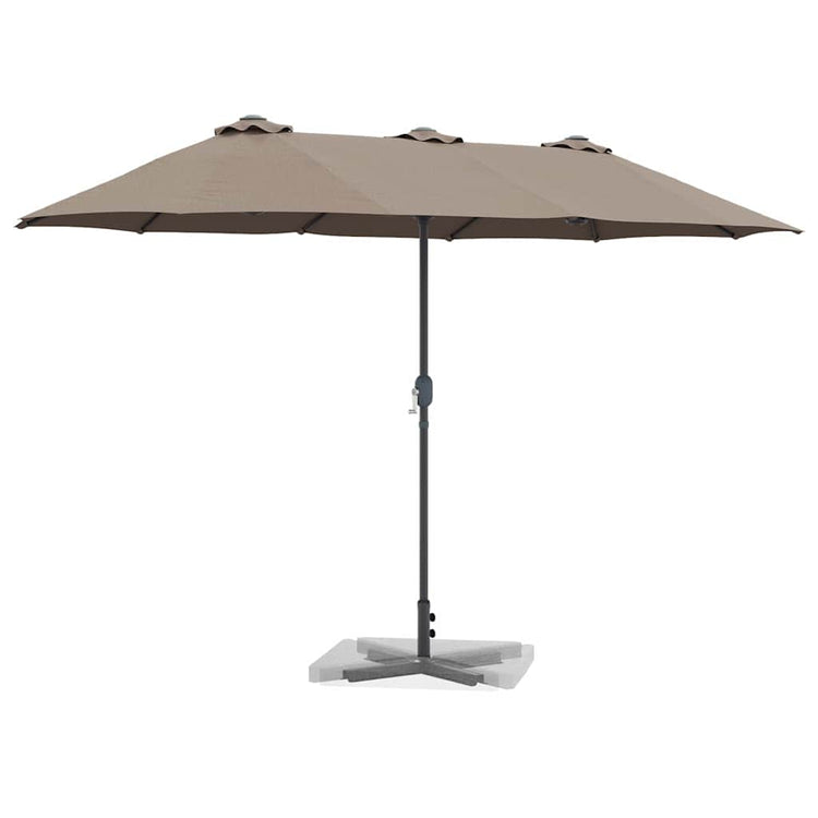 Vidaxl tuinparasol 370 x 197 x 239 cm polyester en aluminium taupe