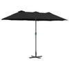 Vidaxl tuinparasol zwart 370 x 197 x 239 cm polyester en aluminium