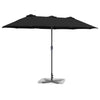 Vidaxl tuinparasol zwart 370 x 197 x 239 cm polyester en aluminium