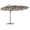 Vidaxl parasol taupe 372 x 198 x 243 cm polyester en aluminium