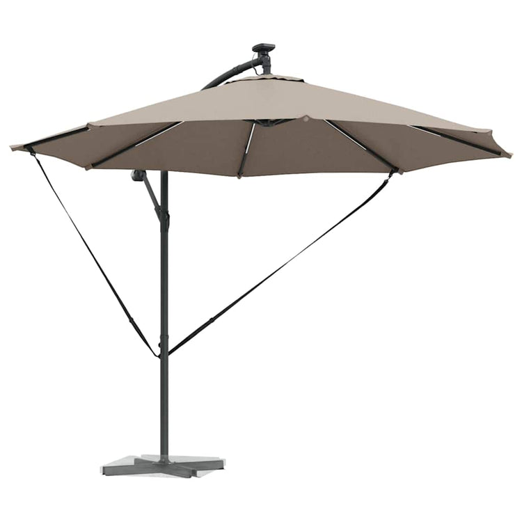 Vidaxl parasol 294 x 294 x 248 cm polyester en aluminium taupe