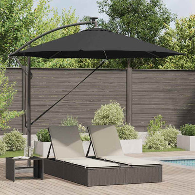 Vidaxl parasol 294 x 294 x 248 cm polyester en aluminium zwart