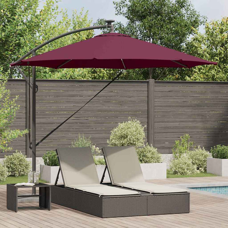 Vidaxl parasol 294 x 294 x 248 cm polyester en aluminium bordeaux rood