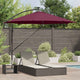 Vidaxl parasol 294 x 294 x 248 cm polyester en aluminium bordeaux rood