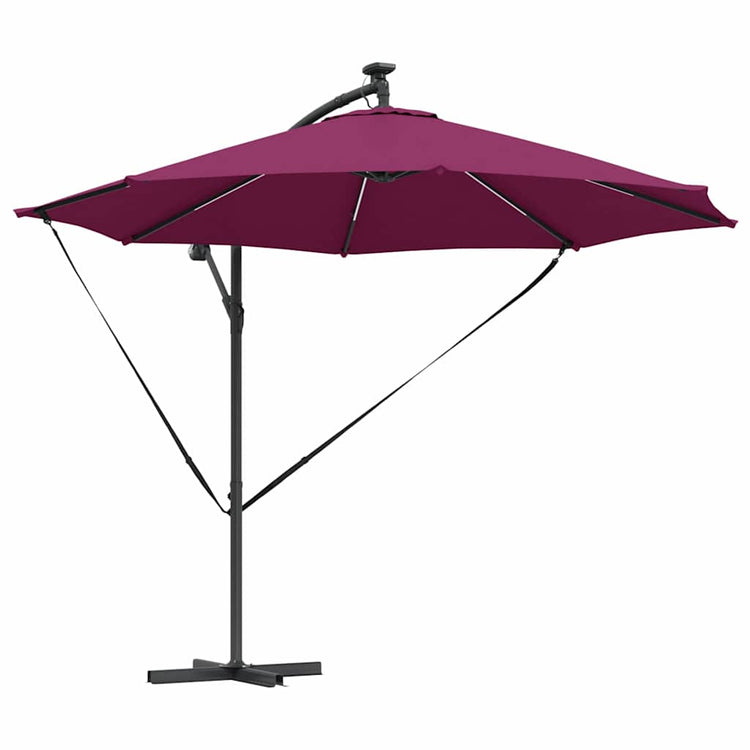 Vidaxl parasol 294 x 294 x 248 cm polyester en aluminium bordeaux rood