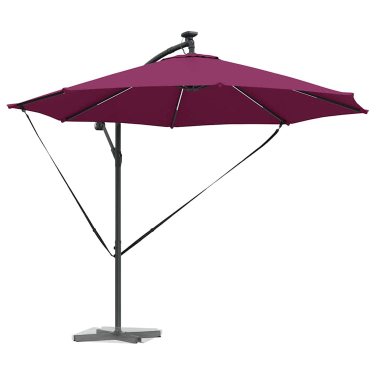 Vidaxl parasol 294 x 294 x 248 cm polyester en aluminium bordeaux rood